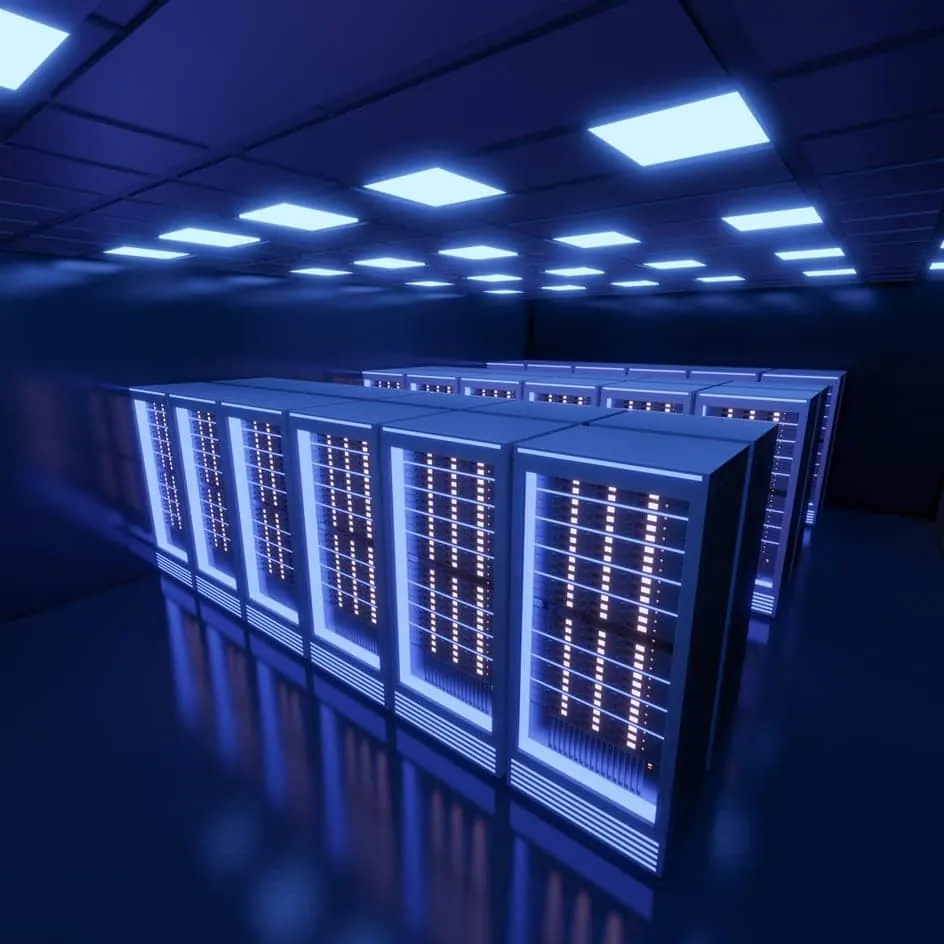 Server racks in a data center